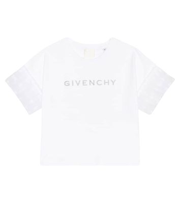 Givenchy Kids Ruffle-trimmed cotton T-shirt