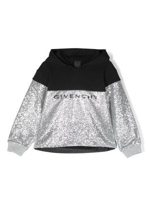 Givenchy Kids sequin-embellished hoodie - Black