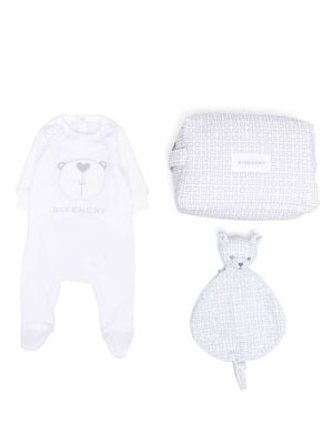 Givenchy Kids Teddy Bear cotton babygrow set - White