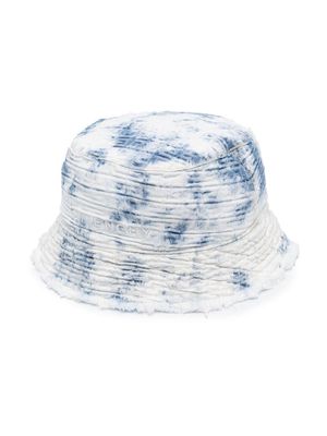 Givenchy Kids tie-dye logo-embroidered bucket hat - Blue