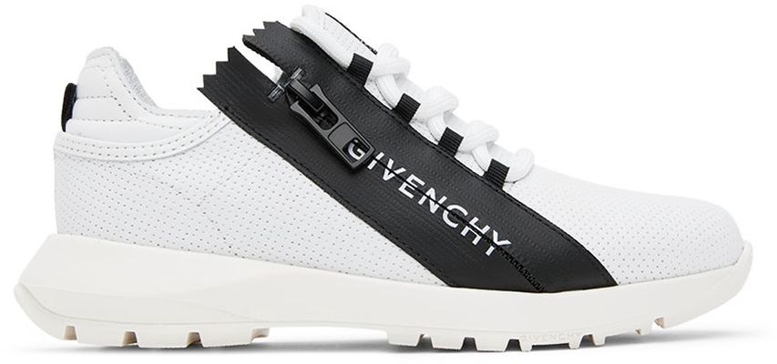 Givenchy Kids White Zip Logo Sneakers