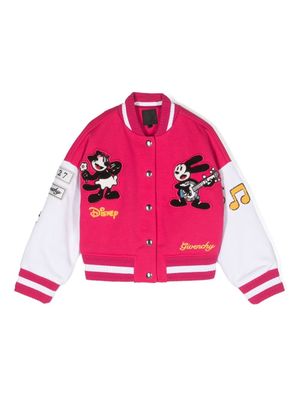 Givenchy Kids x Disney embroidered varsity jacket - Pink