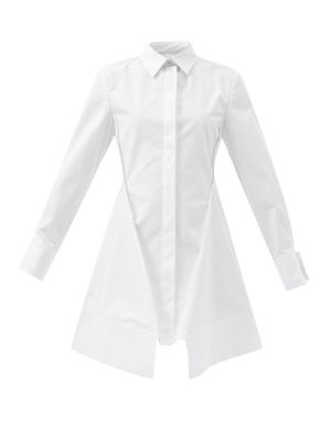 Givenchy - Lace-back Panelled-cotton Shirt Dress - Womens - White