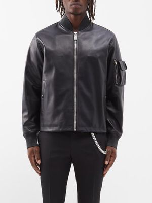 Givenchy - Leather Bomber Jacket - Mens - Black