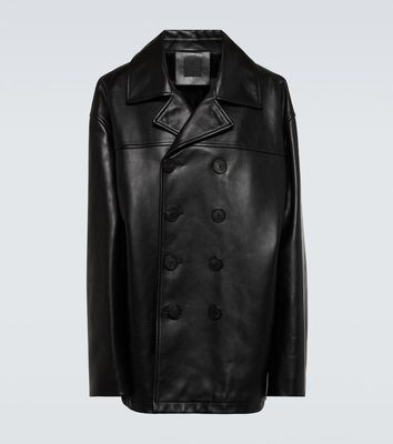 Givenchy Leather peacoat