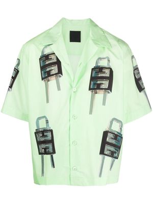 Givenchy Lock 4G-print cotton shirt - Green