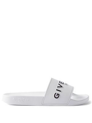 Givenchy - Logo-embossed Rubber Slides - Mens - White