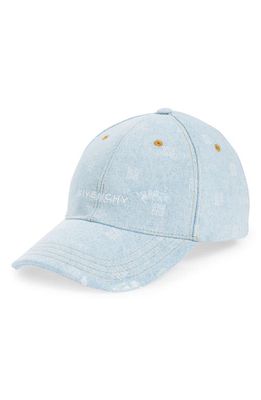 Givenchy Logo Embroidered Baseball Cap in Cloud Blue