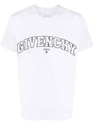Givenchy logo-embroidered cotton T-shirt - White