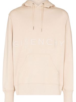 Givenchy logo-embroidered hoodie - Neutrals