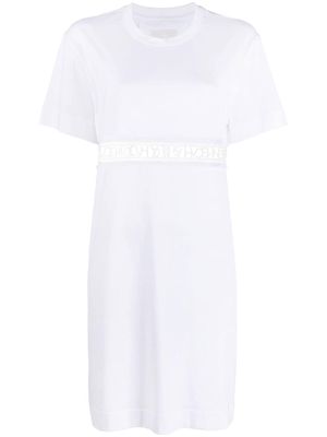 Givenchy logo embroidered shift dress - White