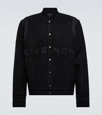 Givenchy Logo-embroidered wool varsity jacket