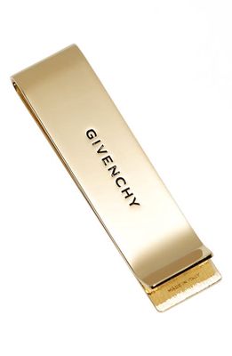 Givenchy Logo Engraved Money Clip in Golden Yellow