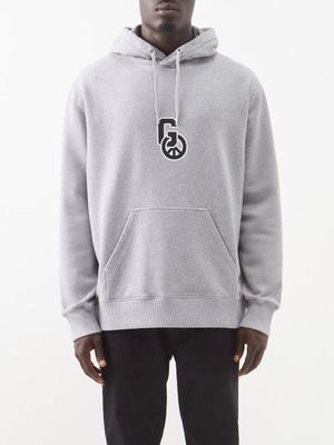 Givenchy - Logo-print Cotton-jersey Hooded Sweatshirt - Mens - Light Grey