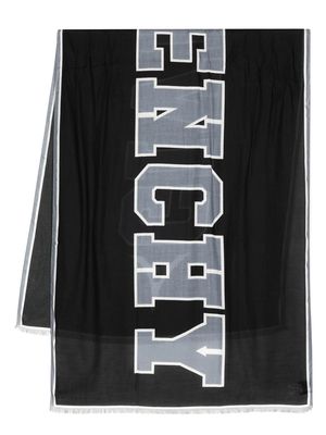 Givenchy logo-print lightweight scarf - Black