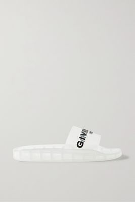 Givenchy - Logo-print Rubber Slides - Neutrals