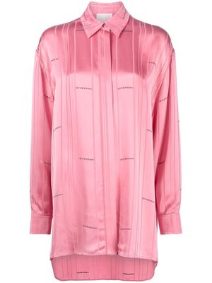 Givenchy logo-print satin shirt - Pink