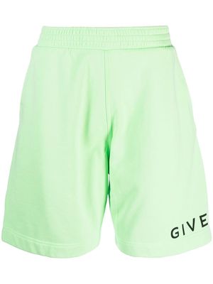 Givenchy logo-print track shorts - Green