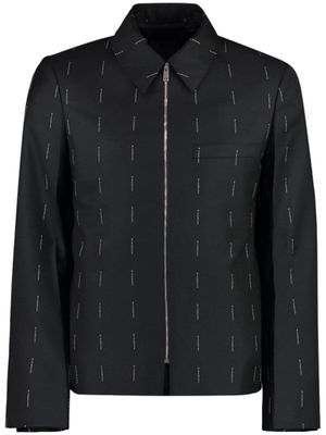 Givenchy logo-print wool shirt jacket - Black