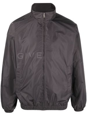 Givenchy logo-print zip-up jacket - Grey