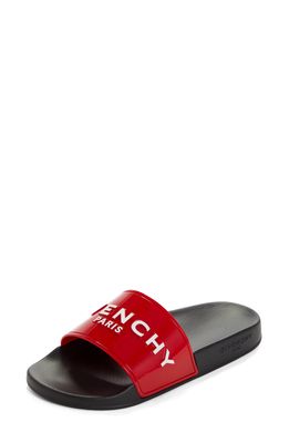 Givenchy Logo Slide Sandal in 600-Red