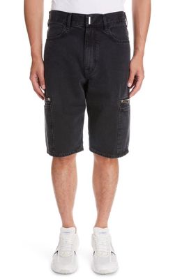 Givenchy Loose Fit Denim Shorts in Black