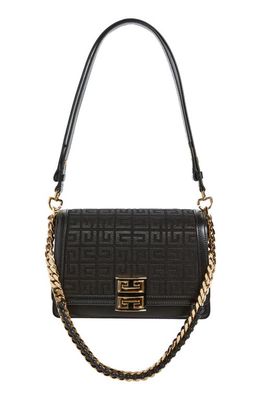 Givenchy Medium 4G Embroidered Canvas & Leather Bag in Black