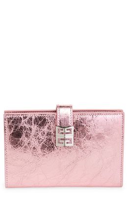 Givenchy Medium 4G Leather Bifold Wallet in Silk Pink