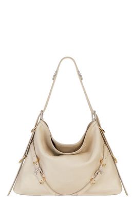 Givenchy Medium Voyou Leather Hobo in Natural Beige