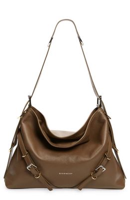 Givenchy Medium Voyou Leather Hobo in Taupe