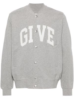 Givenchy mélange-effect cotton track jacket - Grey