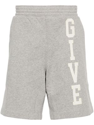 Givenchy mélange-effect track shorts - Grey