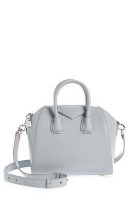 Givenchy Mini Antigona Leather Satchel in Light Grey