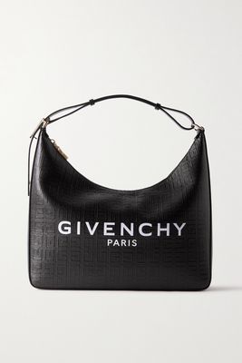 Givenchy - Moon Cut Medium Printed Leather-trimmed Coated-canvas Shoulder Bag - Black