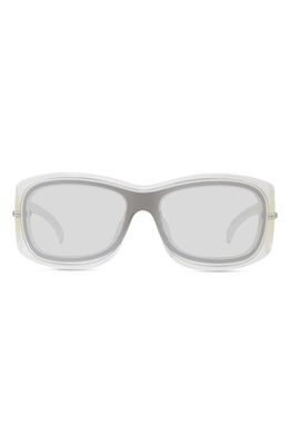 Givenchy Oval Sunglasses in Crystal /Smoke Mirror