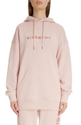 Givenchy Oversize Logo Patch Hoodie in Blush Pink