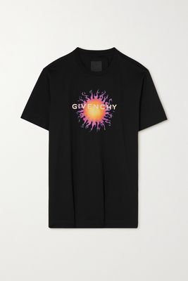 Givenchy - Oversized Printed Cotton-jersey T-shirt - Black