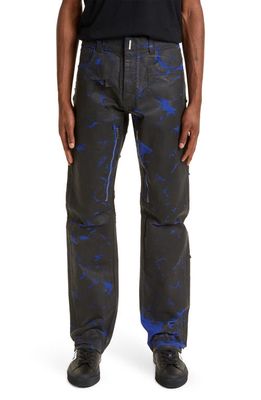 Givenchy Paint Distressed Jeans in Blue /Black