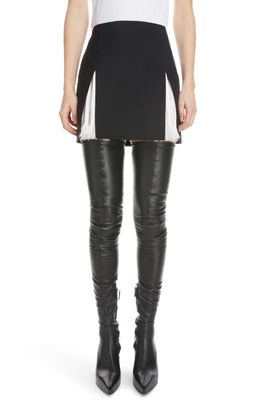 Givenchy Paloma Godet Mohair & Wool Miniskirt in Black