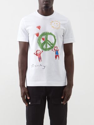 Givenchy - Peace-print Cotton-jersey T-shirt - Mens - White