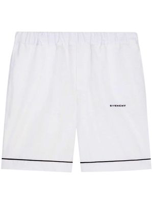 Givenchy piped-trim linen shorts - White