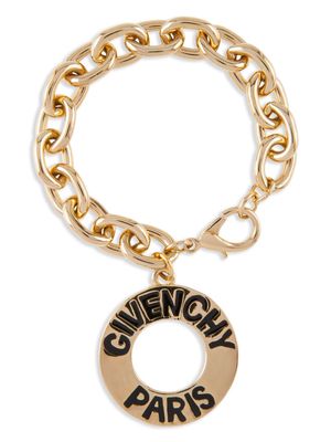 Givenchy Pre-Owned 1980-1989 logo-charm bracelet - Gold