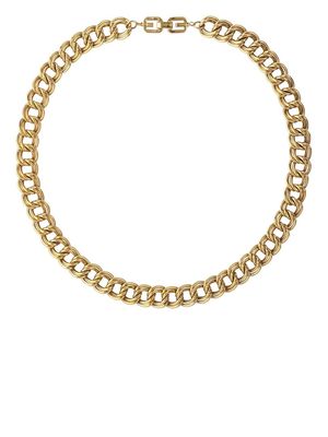 Givenchy Pre-Owned 1980s pre-owned curb chain choker - Gold