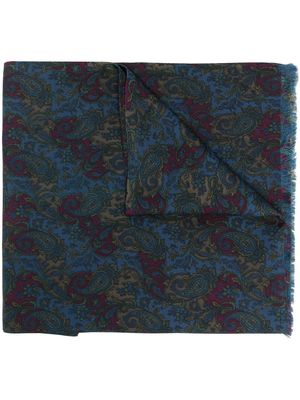 Givenchy Pre-Owned 1990s paisley print silk scarf - Blue
