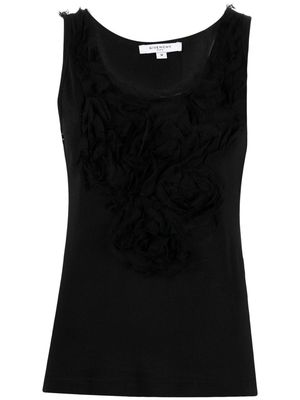Givenchy Pre-Owned 2000s ruffled-detail tank top - Black