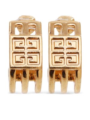 Givenchy Pre-Owned 4G-engraved clip-on earrings - Gold
