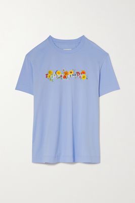 Givenchy - Printed Cotton-jersey T-shirt - Blue