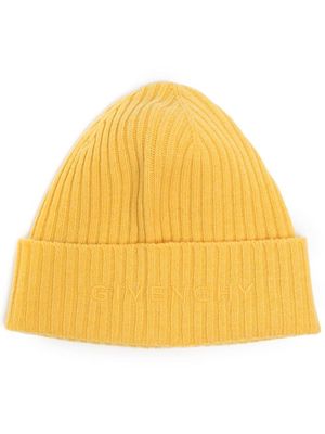 Givenchy ribbed-knit wool beanie - Yellow