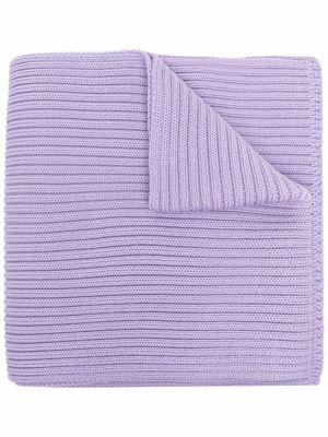 Givenchy ribbed-knit wool scarf - Purple