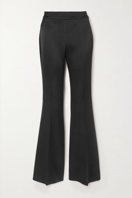Givenchy - Satin-crepe Flared Pants - Black